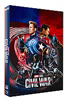 FAC #148 CAPTAIN AMERICA: Civil War Lenticular 3D FullSlip EDITION #2 Steelbook™ Limitovan sbratelsk edice - slovan (Blu-ray 3D + Blu-ray)