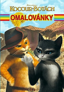 Kocour v botch - omalovnky se samolepkami