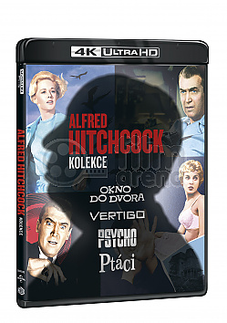 ALFRED HITCHCOCK CLASSICS (Okno do dvora, Psycho, Vertigo, Ptci) 4K Kolekce
